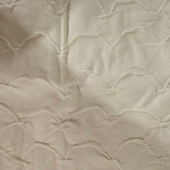 kate spade | European Sham | White Puckered Scallop | 26x26" - Picture 3 of 5